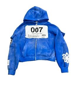 Streetwear personnalisé sweat à capuche surdimensionné lavé à l'acide avec impression bouffante en détresse sweats à capuche délavés au soleil pour hommes - Product Image 2