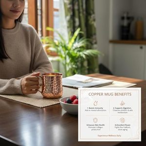 Modern Copper Moscow Mule <b>Mugs</b> Designed For Cold Beverage Service Elegant Addition To Kitchen Bar And Party Hosting - Product Image 5