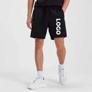 Summer Apparel French <b>Terry</b> Fabric Breathable Men's Sports Shorts Workout Gym Training Wear Elastic Waist - Product Image 2
