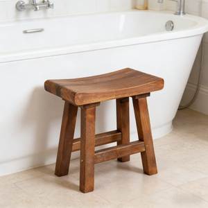 Taburete de madera estilo rústico, mueble inspirado en la granja, construcción de madera maciza, asiento rústico para cocina, comedor y hostelería - Product Image 5