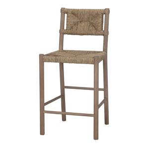 Tabouret de bar en rotin tissé à la main de qualité supérieure avec dossier circulaire et structure naturelle pour café, bar, comptoir de cuisine - Product Image 6