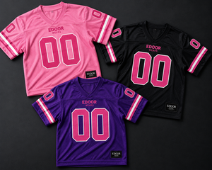 High Quality Football Jersey Fashion American Streetwear Embroidery Breathable Mesh <b>Fans</b> Boxy Fit Football Shirts - Product Image 4