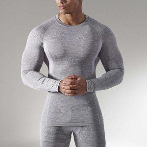 Quick Dry Breathable Eco-Friendly Spandex/Polyester 240g Top Baseline Athletic Shapewear Mens <b>Compression</b> <b>Shirts</b> Short Sleeve - Product Image 1