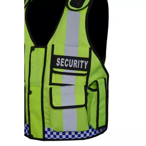 Custom Color <b>Security</b> vest High Visibility Reflective Safety Clothing Front Zipper Tactical Safety Vest <b>Security</b> Guard Uniform - Product Image 2
