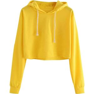 Meilleur prix, bonne qualité, design professionnel, prix ajustable, crop top à capuche pour femmes, sweats à capuche pour femmes, sweats à capuche pour femmes avec logo personnalisé - Product Image 1