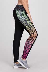 Leggings de yoga taille haute pour femmes, longueur intégrale, imprimés, avec bande latérale, en Spandex/Nylon, extensibles dans quatre directions, taille élastique, légers, 220g - Product Image 6