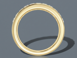 Bague de fiançailles et de mariage pour femme JURA JEWEL en or jaune, diamant de laboratoire taille princesse, luxe, certifié IGI, 7,27 g - Product Image 5