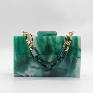 Precio de fábrica al por mayor, bolso de mano de resina personalizado para mujer, bolso de mano de resina a la moda para fiestas y bodas. - Product Image 1