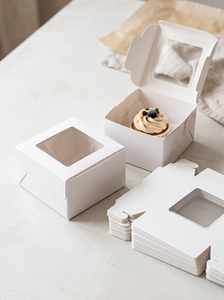 White Window Paper <b>Box</b> Foldable Food Packaging <b>Box</b> Art Paper <b>Gift</b> <b>Box</b> for Cake Bread <b>Cookie</b> - Product Image 3
