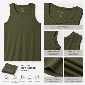 Ribbed Polyester Fabric Casual Quick Dry Raw Edge Hem Stringer Tank Top Blank Plain <b>No</b> <b>Logo</b> Custom Factory Direct Gym - Product Image 5
