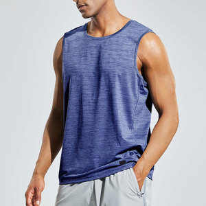 Camiseta sin mangas azul jaspeado para hombre 2026, ligera, para gimnasio, entrenamiento, fitness, deportes de verano - Product Image 2