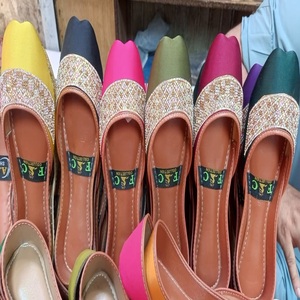 Women's Silk Embroidered Flat <b>Juttis</b> Traditional Wedding Party Shoes Indian Pakistani Ethnic Style Multi Color Khussa Options - Product Image 6