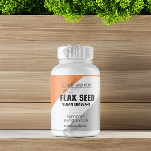 Soutien Cardiaque : Capsules Végétaliennes Riches en Acides Gras Oméga-3 et Fibres à Base d'Extrait de Graines de Lin pour Adultes, Personnes d'Âge Moyen et Personnes Âgées - Product Image 1