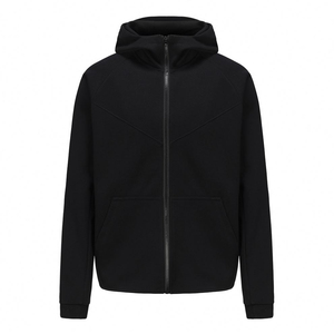 Top Quality Heavyweight Fleece Boxy Fit Zipper Hoodie Oversized Streetwear Custom Puff Print <b>Cropped</b> <b>Zip</b> <b>up</b> Hoodies Men - Product Image 1