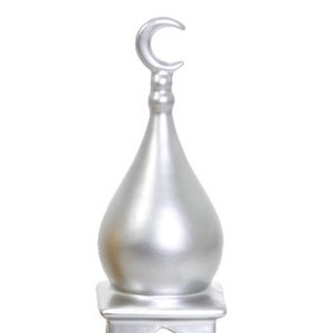 เชิงเทียนรูปมุมโค้งพระจันทร์เสี้ยวสีทองเงิน ดีไซน์หรูหราสำหรับมัสยิด ตกแต่งบ้านในช่วงรอมฎอน คารีม และอีดมูบารัค - Product Image 4