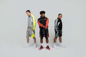 Men's Vintage Washed Zip up Hoodie and Shorts Oversized Tracksuit With Applique <b>Embroidery</b> and Rhinestone Detail Casual Cotton - Product Image 2