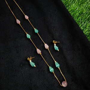 Ensemble de bijoux de mariée en diamant américain classique Collier et boucles d'oreilles en deux pièces pour mariage Style classique à la mode - Product Image 1