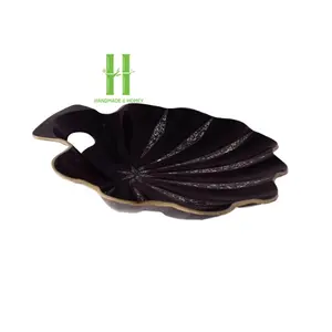 Bandejas de laca preta personalizadas, bandejas de laca preta do vietnã, fabricante de pérola, decoração personalizada de logotipo