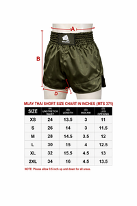Pantalones Cortos de Muay Thai Personalizados en Verde Oliva, Satén Premium, para Entrenamiento de Kickboxing, Cintura Elástica, Transpirables, para MMA y Boxeo, Unisex - Product Image 5