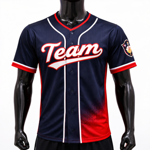 Maillot de baseball unisexe grande taille à séchage rapide, respirant, anti-humidité, 100 % polyester, personnalisable par sublimation - Product Image 1