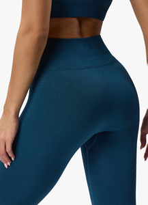Mallas de Yoga de LICRA/nailon sólidas de cintura alta sin costuras para mujer, ropa deportiva ecológica transpirable con control de barriga - Product Image 6