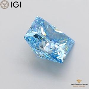 Diamante Cultivado en Laboratorio con Corte PRINCESS, Certificado IGI, 2.00 Quilates, Color Azul Intenso, Claridad VS2, para un Hermoso Anillo de Compromiso - Product Image 5