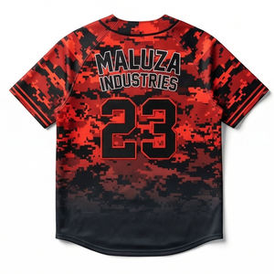 Elite Custom Camouflage Baseball Jersey <b>Athletic</b> Breathable Quick Dry Streetwear MALUZA INDUSTRIES Sportswear - Product Image 3