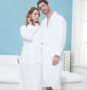 Bata de Spa Unisex de Algodón y Terciopelo, Compra Profesional para Parejas, Bata de Baño de Terciopelo OEM, Ropa de Dormir para Hombre, Incluye 2 Piezas - Product Image 2