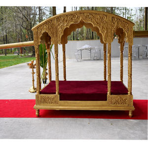 Palki Doli de Boda Estilo Maharaja Premium para Entrada de la Novia, Doli Dorado de Diseño para Novia, Palki Real Rajwada para Entrada de Boda, EE. UU. - Product Image 1