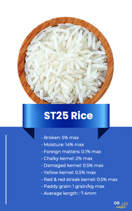 Riz ST25 de qualité supérieure, super aromatique, à grains longs, qualité premium du Vietnam - Pey - Product Image 4