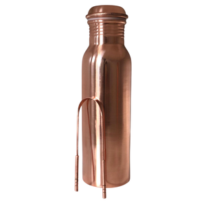 Pure Copper Water <b>Bottle</b> 1000ml Handcrafted Hexa Hammered Diamond Design Leak-Proof Ayurvedic Health <b>Flask</b> For Daily Hydration - Product Image 3