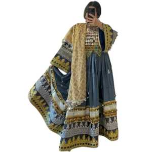 Nouvelles Robes Afghanes Tendance 2026 pour Femmes – Ensemble Frock en Dentelle Taille Haute Respirant Multicolore Longueur Genou pour Soirée - Product Image 1