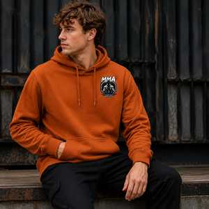 Sudadera con Capucha Personalizada con Logotipo de MMA para Hombre, Color Naranja, Corte Regular, Diseño con Bolsillos, Ropa Casual de Invierno, Antiarrugas, 100% - Product Image 3