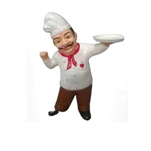 รูปปั้นพ่อครัวทำจากเรซินขนาดใหญ่สไตล์โมเดิร์นของตกแต่งห้องครัวในบ้านที่น่าสนุกพร้อมของตกแต่งพ่อครัวอ้วนแบบตั้ง - Product Image 1