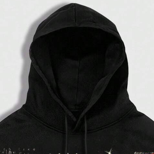 Sweat-shirt à capuche personnalisé avec impression sérigraphique et strass, style streetwear décontracté, impression sérigraphique et strass de haute qualité, unisexe - Product Image 3