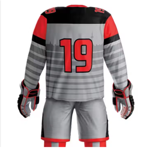 Uniforme de hockey sobre hielo personalizado a precio de fábrica, de alta calidad y precio razonable, uniforme de hockey sobre hielo 100% poliéster. - Product Image 3