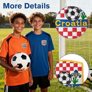 Parche Bordado Termoadhesivo con la Bandera de Croacia, Escudo Nacional para Fútbol - Product Image 4