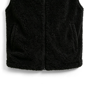 Gilet en fausse fourrure noire pour homme, fermeture éclair, col montant, sans manches, veste ODM imperméable, gilet chaud d'automne - Product Image 3