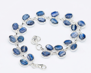 AAA+++ Natural Kyanite <b>Bracelet</b> with 925 Sterling Silver – Handmade Blue <b>Gemstone</b> Jewelry for Women Wholesale - Product Image 1