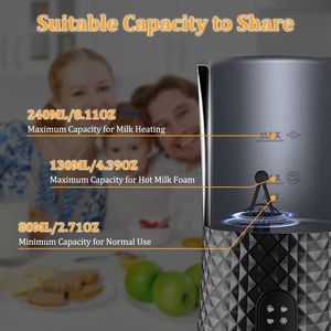 Montalatte Elettrico Multifunzione 4-in-1 con Controllo Automatico della Temperatura, Silenzioso, per Schiuma di Latte Calda e Fredda e Riscaldatore L - Product Image 4