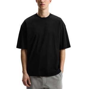 Camiseta Negra Extra Grande Personalizada para Hombre, Algodón Grueso, Ecológica, de Secado Rápido, Hombros Caídos, Corte Regular, Premium, Estilo Urbano - Product Image 1