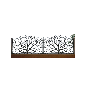 Panel de Valla de Acero Cortado con Láser CNC, Valla Decorativa de Seguridad para Exteriores, Panel de Valla de Acero Decorativo Cortado con Láser, Diseño de Jardín para Exteriores - Product Image 1
