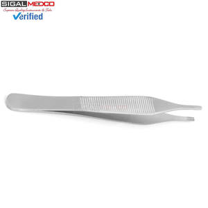 Pinzas para Tejidos Adson Brown 7x7 Dientes 12CM 4.75 Pulgadas, Instrumento Quirúrgico Manual de Acero Inoxidable Premium SIGAL MEDCO SM-SR-0285 CE - Product Image 3