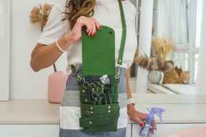 Funda de Cuero Genuino para Tijeras de Barbero, Resistente a Olores, Cómoda y Casual, Bolsa para Tijeras de Peluquería, Portaherramientas con Cinturón - Product Image 2