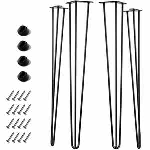 40-inch Hairpin <b>Table</b> Legs Set 4 880lbs Load Capacity Black Heavy Duty Stainless Steel Modern DIY Furniture Parts EDPTBL022 - Product Image 1