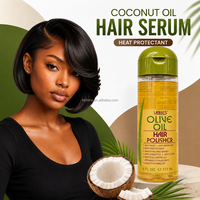 Sérum capillaire à l'huile d'olive pour cheveux bouclés et ondulés, léger, anti-frisottis, protection thermique, fini doux et brillant