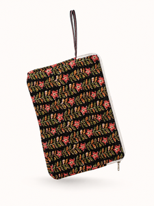 Housse florale pour ordinateur portable, housse de transport avec fermeture éclair pour le bureau, l'école et les voyages - Product Image 1