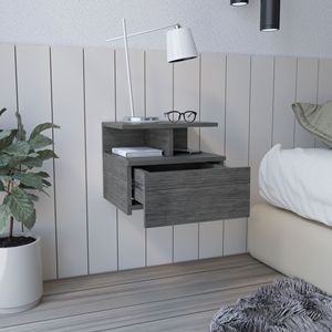 Adele nightstand ลอยน้ำได้พร้อมลิ้นชักและชั้นวางสำหรับเปิด - Product Image 4
