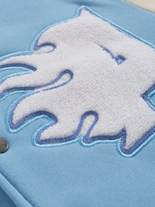 Custom <b>Men</b> Varsity Jacket Leather Sleeves Wool Body Chenille Patch Embroidery Letterman Baseball Jacket Streetwear Supplier - Product Image 3