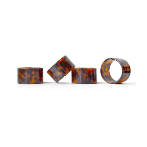 Anillo de Servilleta de Resina Epoxi con Diseño de Purpurina Dorada, Color Azul Cielo, Piezas Decorativas para Mesa, para Mesa de Comedor - Product Image 2